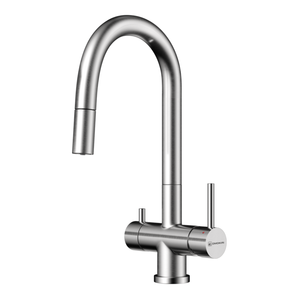 Смеситель для кухни Omoikiri Akita-S-BN латунь/нержавеющая сталь