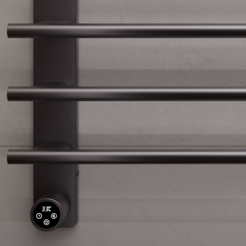 Полотенцесушитель электрический Vincea VTD-2SC3GM, вороненая сталь, таймер