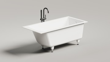 Ванна встраиваемая CASCATA 150x70  покраска по RAL полностью S-Stone Матовый