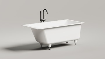 Ванна встраиваемая CASCATA 150x70  покраска по RAL полностью S-Stone Матовый