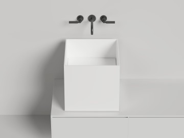 Раковина накладная ARMONIA SQUARE 03 450х450х450 S-Sense Глянцевое