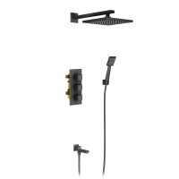 Душевая система встроенная с термостатом Timo Tetra-thermo SX-0199/03SM черный