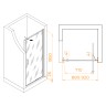 Душевая дверь RGW SV-05 (Smart Line Matt, 900)