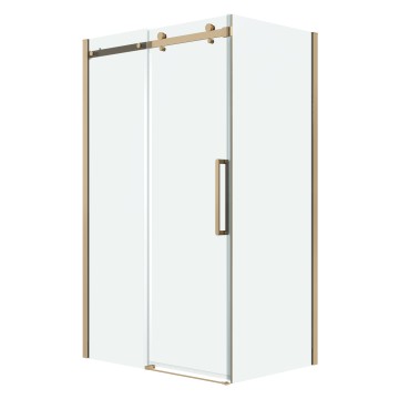 Душевое ограждение Grossman Classic 100.K33.04.110.32.00-200.K33.04.90.32.00 (110х90х195) раздвижная,золото сатин,стекло прозрачное,2 места