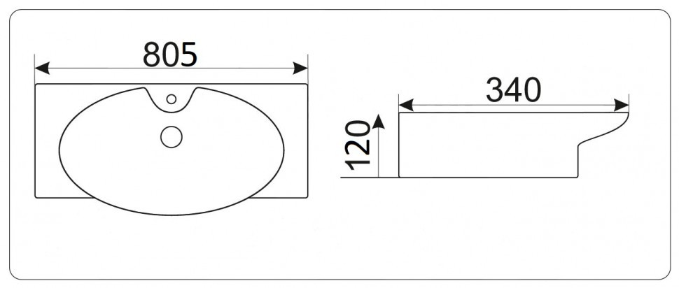 Умывальник CeramaLux STR4282B