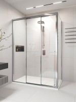 Душевой угол раздвижной Veconi Premium Prato 300 SP CH-L, 1300х900x2000, хром, стекло прозрачное