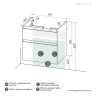 Тумба подвесная "МЕРКАДО-60 см" с 2-я ящ. белая матовая (ум. Classica-60)