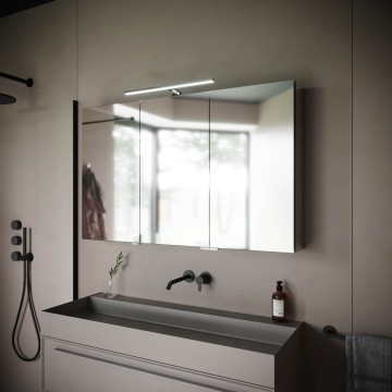 Зеркальный шкаф для ванной комнаты SANCOS Hilton 1200x148х740 мм, с LED подсветкой,арт. Z1200