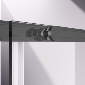 Душевая дверь Слим-Н (Slim-N) VDS-4SN130CLGM, 1300, вороненая сталь, стекло прозрачное