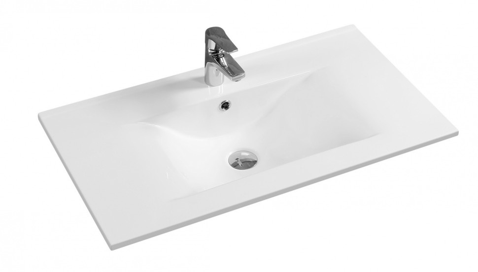 Раковина Gid NYJ807-80 71116 встраиваемая сверху белая 81x46.5x17