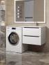 Тумба под стиральную машину подвесная Uperwood Tanos 60х47,5х50 см, белая/графит