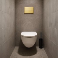 Кнопка смыва IBERICA BLANCA INOX-S нержавеющая сталь, золото матовое (IB.B016.03)