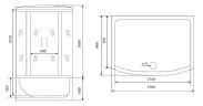 Timo Lux T-7750 NEW душевая кабина 150*88*220
