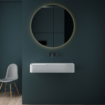Раковина Солид Серфейс (Solid Surface) Vincea VWB-6S480MW, 800*400*150, подвесная, цвет белый матовый