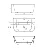 Ванна акриловая Vincea VBT-421-1700MW, 1700*800*580, цвет белый матовый, щелевой перелив, слив белый
