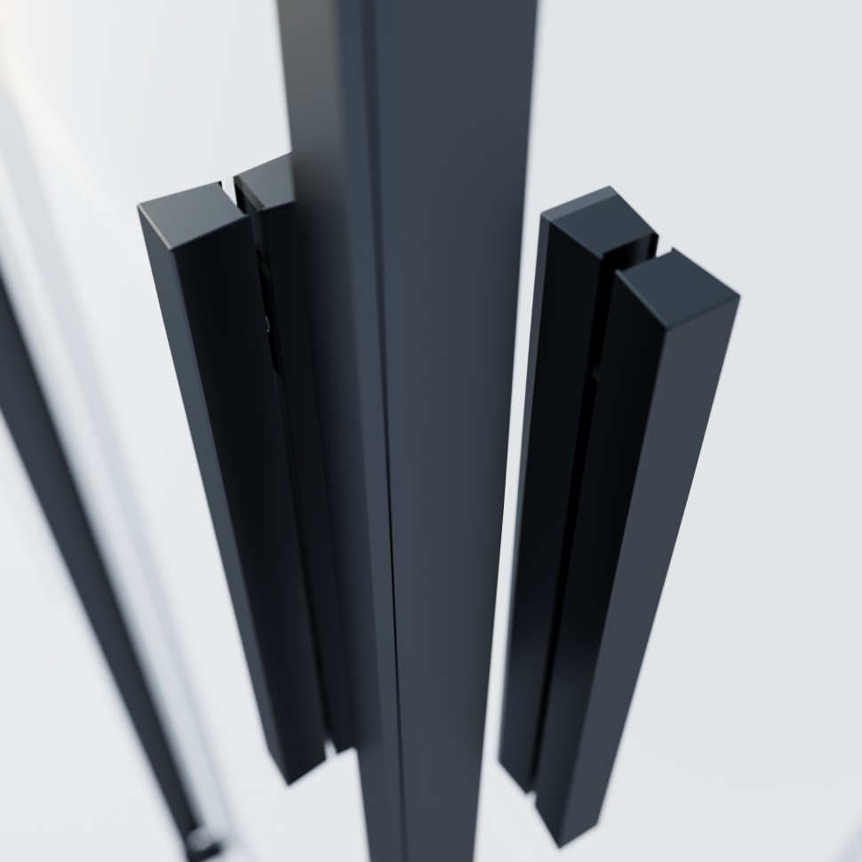 Душевой уголок Soft 2 VSS-3SO2800CLB, 800*800, черный, стекло прозрачное