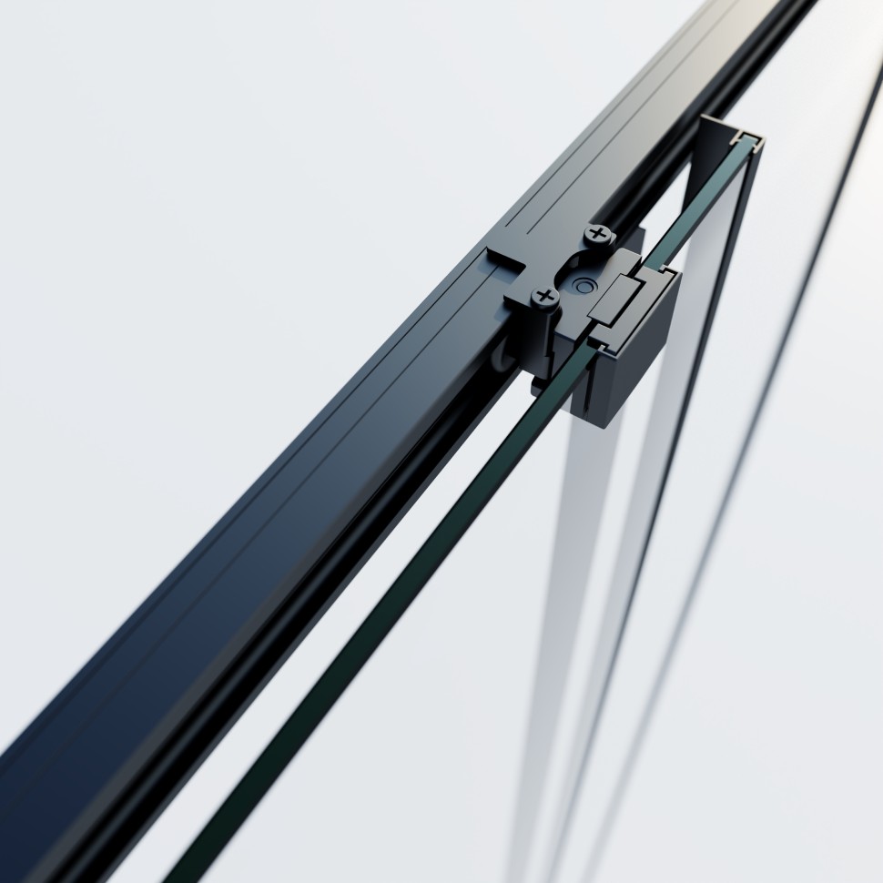 Душевой уголок Soft 2 VSS-3SO2800CLB, 800*800, черный, стекло прозрачное