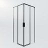 Душевой уголок Soft 2 VSS-3SO2800CLB, 800*800, черный, стекло прозрачное