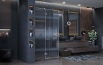 Душевое ограждение Ambassador Diamond 12011104L (120х80х200) прямоугольник,хром,стекло прозрачное,распашная,1 место