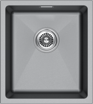 Мойка LUMI 41UNI, IT-GRANIT, LU41-GRM, серый металлик, 410х460, Paulmark