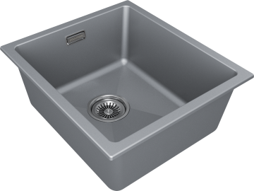 Мойка LUMI 41UNI, IT-GRANIT, LU41-GRM, серый металлик, 410х460, Paulmark