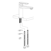 AQM6910MB Novara Смеситель для раковины, цвет черный матовый