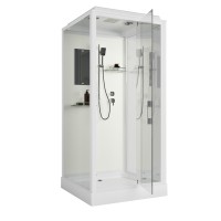 Душевая кабина Niagara Standart ST90/15Q (90х90х215) квадрат,поддон 15см,распашная,проф.белый,3 места