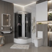 Душевая кабина Niagara Classic NG-3502-14BK (100х100х200) средний поддон(26см),стекло тонированное,4 места