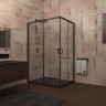 Душевой угол Veconi Rovigo RV-14, 1200x900x1950, черный, стекло прозрачное