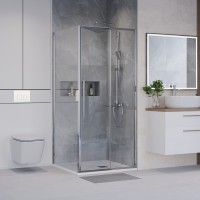 Боковая стенка Niagara Nova NG-A100-34 (100х195) хром,стекло прозрачное,1 место