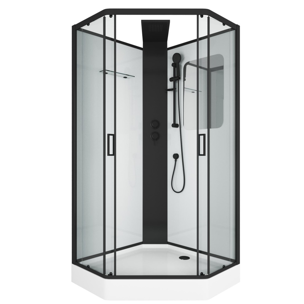 Душевая кабина Grossman Elegans GR251D (90х90х217) дверь раздвижная,5 мест