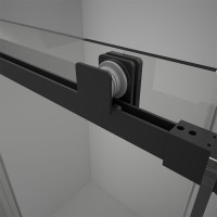 Душевой угол Veconi Rovigo RV-075B, 1200х1000х2000 черный матовый, стекло прозрачное