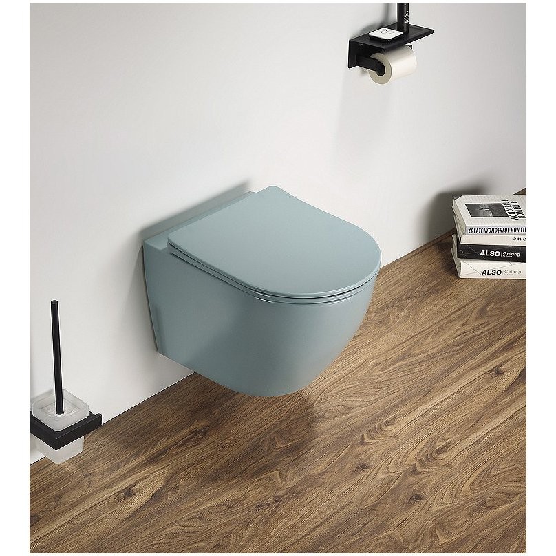 Унитаз подвесной Ceramalux с сиденьем 2197MLG цвет зеленый