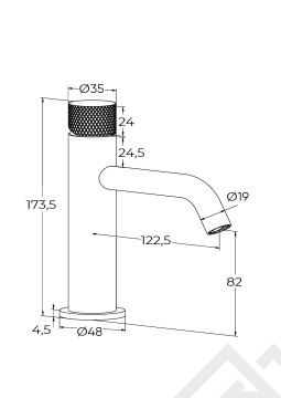 Смеситель для раковины MILLEAU Tissage ML0321KLS-CR, Хром