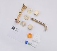 Смеситель ABBER Wasser Kreis AF81122G для раковины скрытого монтажа, золото матовое