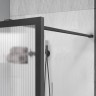 Душевая перегородка Волк-Ин (Walk-In) VSW-1HP700FLGM, 700*2000, вороненая сталь, стекло рифленое