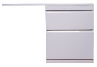 Тумба напольная STYLELINE "Даллас 130", Люкс белая, PLUS с раковиной ESTETUS Даллас 1300*482 левый