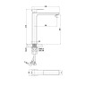 Смеситель для раковины Куб (Cube) VBF-1C02MB однорычажный, черный