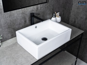 Раковина Gid N9129 51125 накладная белая 51x38x15