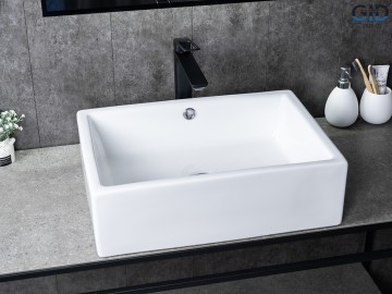 Раковина Gid N9129 51125 накладная белая 51x38x15