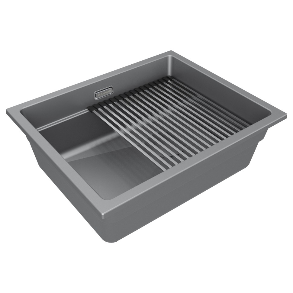 Мойка LUMI-PRO 55 UNI, IT-GRANIT, LU-PRO 55-GRM, серый металлик, 550х450, Paulmark