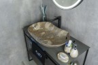 Раковина Gid Mnc503 54440 накладная под камень глянцевая 66.5x41x12