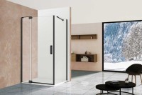 Душевой уголок Extra VSR-1E111280CLB, 1100/1200*800, черный, стекло прозрачное