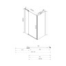 Душевой уголок Extra VSR-1E111280CLB, 1100/1200*800, черный, стекло прозрачное