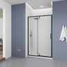 Душевая дверь Veconi Ottimo P20 B, 1200x1900, черный матовый, стекло матовое