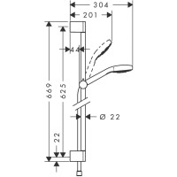 Душевой гарнитур Hansgrohe Croma Select E Vario 26582400 хром