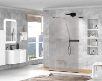 Душевая перегородка CEZARES LIBERTA-L-2-90-GR-NERO