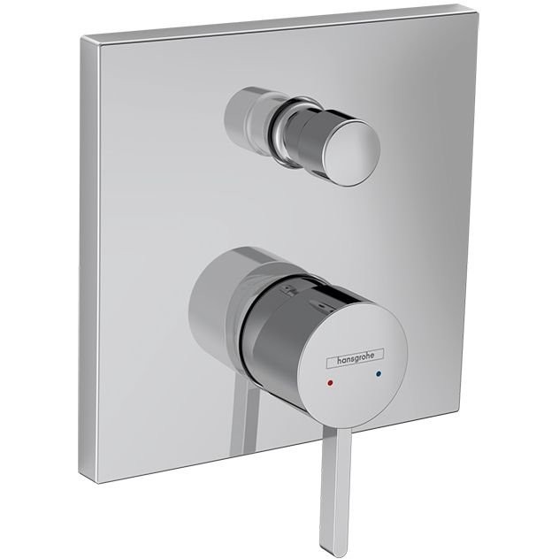 Смеситель Hansgrohe Finoris для душа, встраиваемый, с переключателем потоков на 2 положения, внешняя часть, цвет: хром 76415000