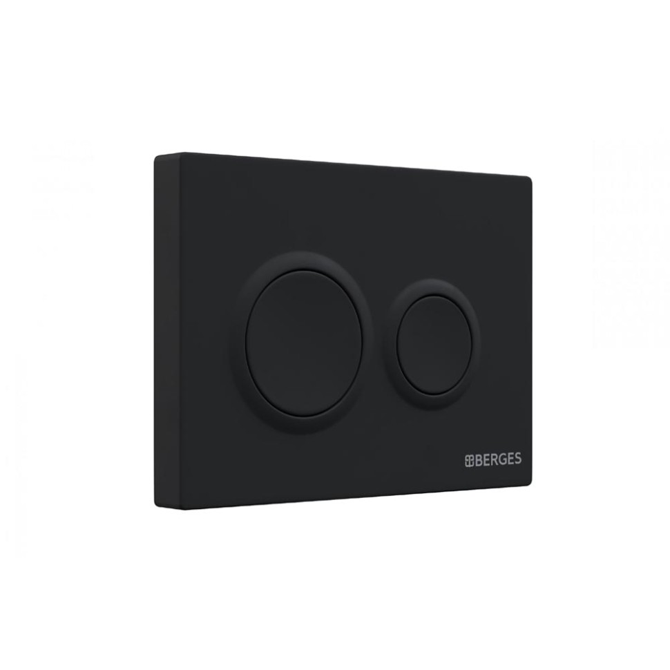 Инсталляция BERGES для скрытого монтажа унитаза NOVUM кнопка O5 Soft Touch черная