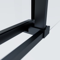 Душевой уголок Soft 2 VSS-3SO2900CLB, 900*900, черный, стекло прозрачное